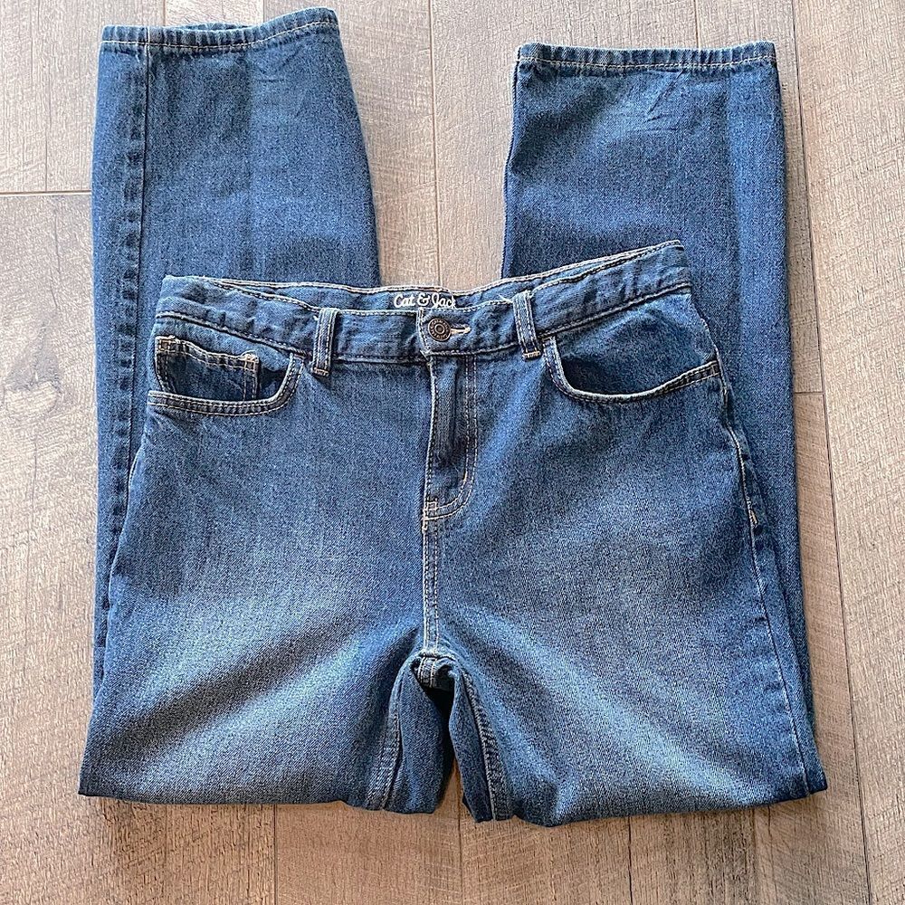 Cat & Jack Medium-Wash Jeans. Size 14 (husky).
